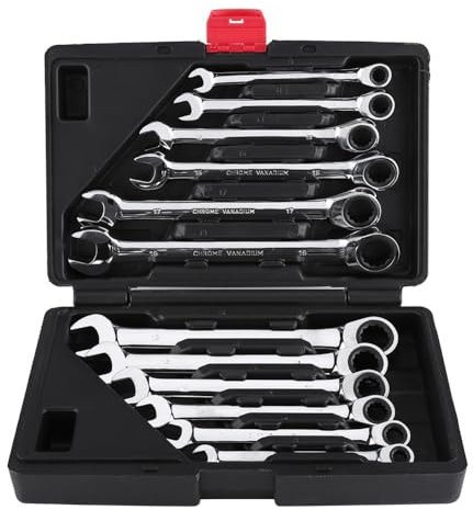 Set di chiavi inglesi, set di chiavi combinate a cricchetto for chiavi inglesi Set di chiavi in ​​acciaio al cromo vanadio Strumenti di riparazione auto Un set di chiavi (Colore : A 7PCS)(12 Pcs Set B