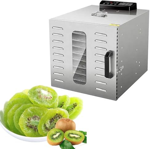 Deshidratador De Frutas Con Control De Temperatura, MáQuina Secadora De Dulces Y Bocadillos, Carne De Res, Pollo, Pescado, Cecina, Temporizador Ajustable, Secadora De Alimentos Digital,8Layer-110V