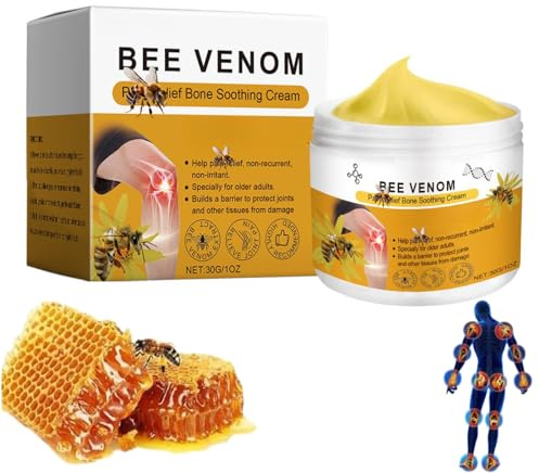 Bee Venom Cream for Bone, Jo/int Pa-in Re-LIEF Cream for Muscles, Legs, Neck, Back, Hands & Feet, Bee Venom Massage Cream for Muscle Recovery (Type B)