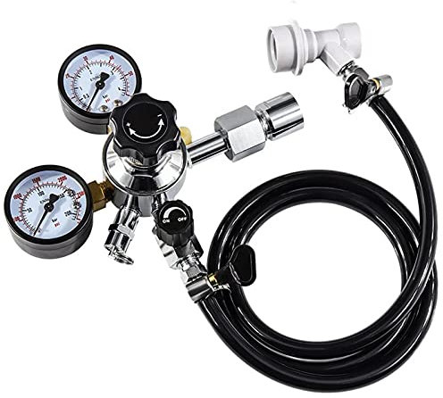 Generico Gruffa di Birra per la Birra casalinga assemblaggio di Gas di Gas, Tubo di carbonatazione a Gas 5/16 in PVC, regolatore CO2 W21.8 con Adattatore convertito per Bottiglia di Gas CO2
