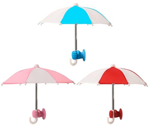 Nyutcwe Phone Umbrella, Anti-Glare Insulated Cell Phone Umbrella with Suction Cup Stand Outdoor Mobile Holder with Universal Adjustable Fist Holder, Style 3