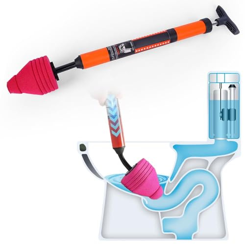 Toilet Unblocker, 2025 upgraded plunger toilet Unblocker plunger for unblocking toilet plungers, showers, floors, drains and pipe blockages in bathtubs (1)