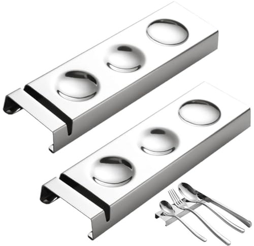 HiyyFloy Cutlery Rests Stand for Chopsticks Spoon Fork Knife Rest Rack 304 Stainless Steel Flatware Holder for Dining Table Hotel Restaurant