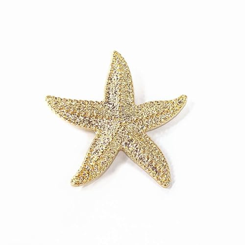 Broche Étoile De Mer Vintage Pin's Lapel Or Plaqué Accessoire Élégant Femme Homme Bijou Plage Cadeau Été Pour Robe Costume Fête Mariage Anniversaire Côtier
