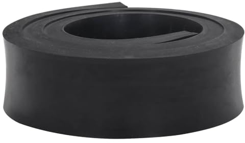 AJJHUUKI Bordure en caoutchouc pour chasse-neige pour pelouse et jardin Noir 150 x 8 x 2 cm
