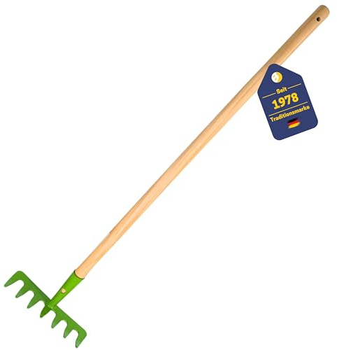 Best Sporting Garten-Geräte für Kinder I Robuste Kindergeräte aus Metall oder Nylon und Holz I Perfekt für kleine Gärtner (Harke)