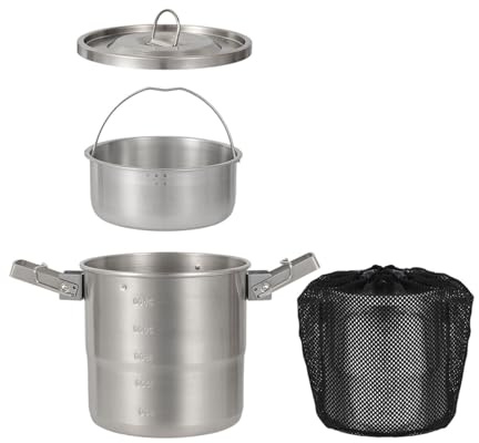 Pentole Da Campeggio Tipo Pesante Portatili In Acciaio Inossidabile Per Cucinare All'aperto Efficiente E Pasti Con Lo Zaino In Spalla Pentola Da Campeggio A Calore Rapido In Acciaio Inossidabile
