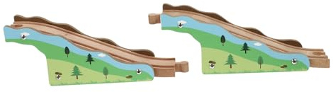 Milisten Giocattolo Educativo Ponte in Legno per Pista Trenino Compatibile con Trenini Puzzle Scena per Apprendimento e Gioco Cognitivo