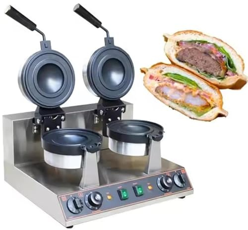 Macchina Per Hamburger Ufo, Piastra Per Sandwich, Pressa Elettrica Per Hamburger - Piastra Antiaderente Girevole A 180° - Waffle Maker - Pressa Per Hamburger(Dual)