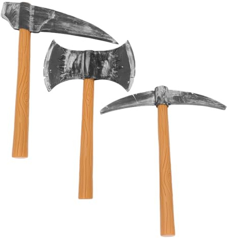 ORFOFE 3 Piezas de Accesorios de Espuma para Cosplay Disfraz de Enano Halloween, Incluye Cruzado, Hoz y Doble, Ligero y Seguro para Actuaciones Teatrales y Fiestas de Carnaval
