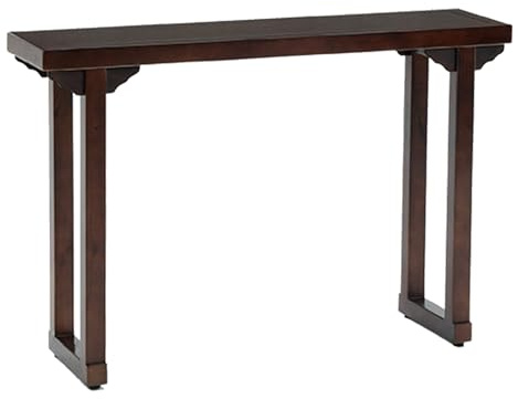 WUXTOKV Recibidor Estrecho, Consola Recibidor Estrecha, Madera de Pino, Tablero de 8 Cm de Grosor, Forma Estrecha y Alargada, Bordes Pulidos a Mano(80x80x30CM/31x31x12IN)