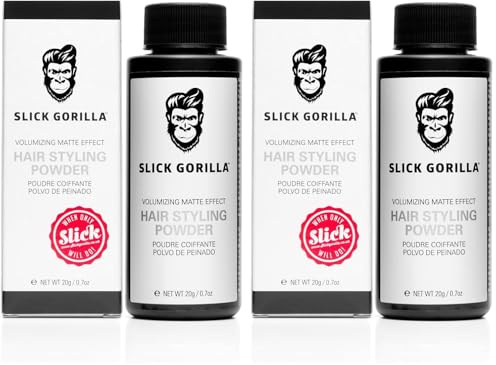 Slick Gorilla Hair Styling Powder 20g - Poudre De Coiffage - Finition Mate (Lot de 2)