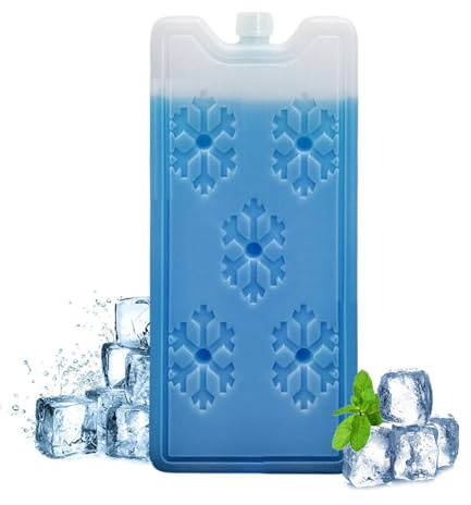 Blocco ghiaccio – refrigerante portatile riutilizzabile per alimenti, accumulatori freddi mattoncini di ghiaccio, per viaggi all'aperto, picnic, escursioni, cucina, bevande e succhi, latte materno
