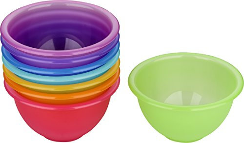 Kigima lot de 8 bols dessert dip saladiers Rainbow colorés diamètre 13 cm