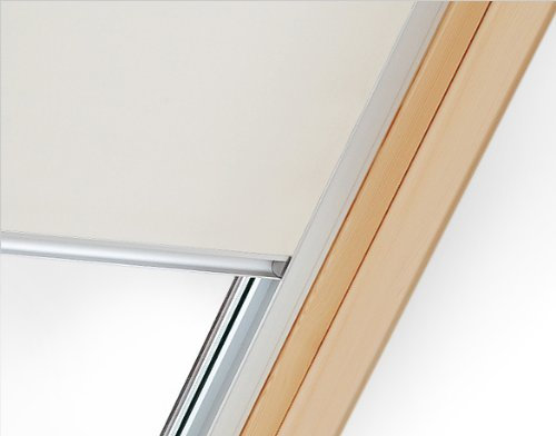 Verdunklungsrollo mit Hitzeschutz für Velux Dachfenster GZL, GGL, GGU, GPL, GPU, GFL, GHL, GHU, GTN, VTL, GLL, GLU (S06, SK06, 606*, 4*) - Beige