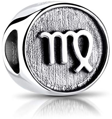 MATERIA by Matthias Wagner Pendentif signe astrologique Vierge en argent 925 pour bracelet #588
