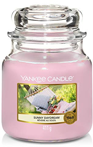 Yankee Candle Doftljus i glas (medelstort i glas) | Sunny Daydream | brinntid upp till 75 timmar | Garden Hideaway-kollektion