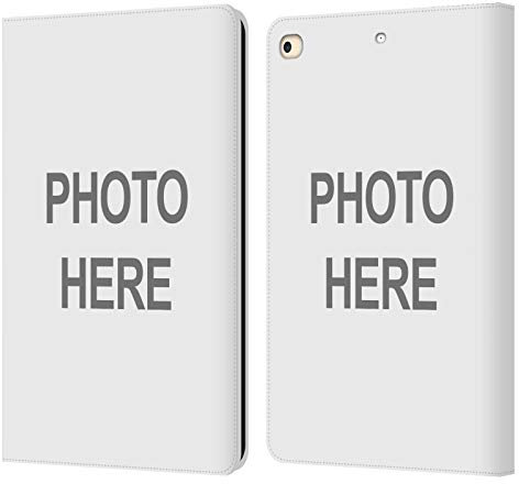 Head Case Designs Personalisierte Individuelle Personalisiert Bild Leder-Wallet-Hülle Kompatibel mit Apple iPad 9.7 2017 / iPad 9.7 2018