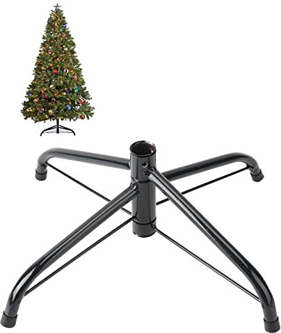 Cymwer Support de sapin de Noël, 35/40/45/50 cm, support pliable en fer pour décoration de la maison, vert