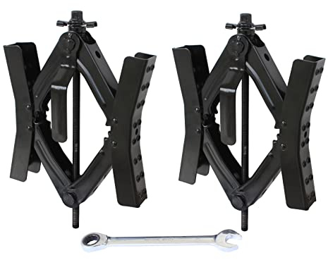MAXXHAUL 50627 Tandem-Unterlegkeil-Stabilisatoren für Wohnmobil, LKW, Reiseanhänger, fünftes Rad, Schere, Verriegelungsstil, erweitert von 8,9 cm auf 30,5 cm, 2 Stück