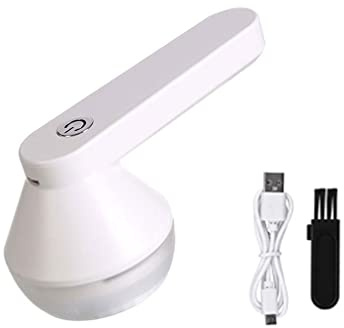 Elektrischer Fusselentferner wiederaufladbar,Fusselrasierer, Fusselentferner mit USB Kabel,Tierhaarentferner,Tragbarer Fusselrasierer für Verschiedene Stoffe Kleidung, Möbel, Bettwäsche (Weiß)