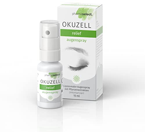 Okuzell Relief Augenspray | Befeuchtendes Augenlidspray bei trockenen, juckenden & brennenden Augen | Mit Lipiden & Pflanzen-Extrakten | Konservierungsmittelfrei