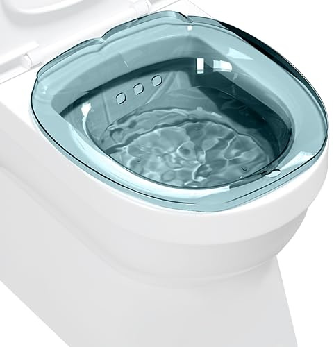 Faltbare Sitzbadewanne Für Toilettenhämorrhoiden Sicheres Pet-sitzbadebecken Mit Abnehmbarem Reiniger Vertiefende Sitzbadewanne Mit Aufhängeloch Tragbarer Toilettensitz Hocktöpfchen Für Die Private