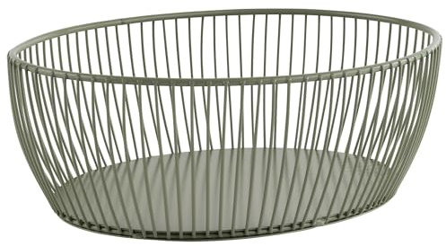 APS 30473 - Cesto SVART- in verde fumo, 24 x 19 cm, altezza 8 cm