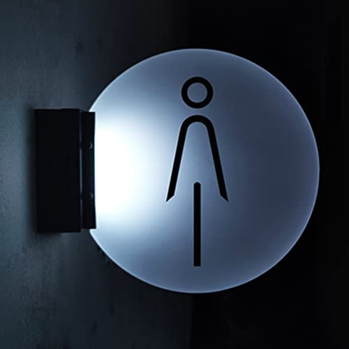 Beleuchtete Toilettenschilder, 10 Zoll Wandhalterung, Badezimmerschild für Frauen und Männer, Acrylbeleuchtung für Büro, Hotel, Einkaufszentrum, Tür oder Wand (B) (B)