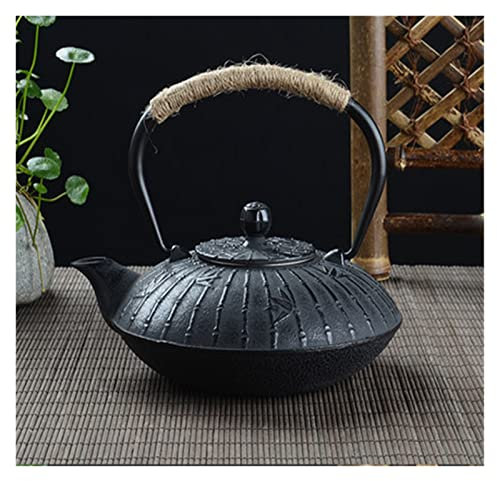 QTYQWC Tetera de Hierro, Tetera de té hervida de 900ml, Tetera de Hierro Fundido, Tetera de Hierro de Cerdo, Tetera de Hierro Saludable para té de Kung Fu, teteras oxidadas sin Recubrimiento