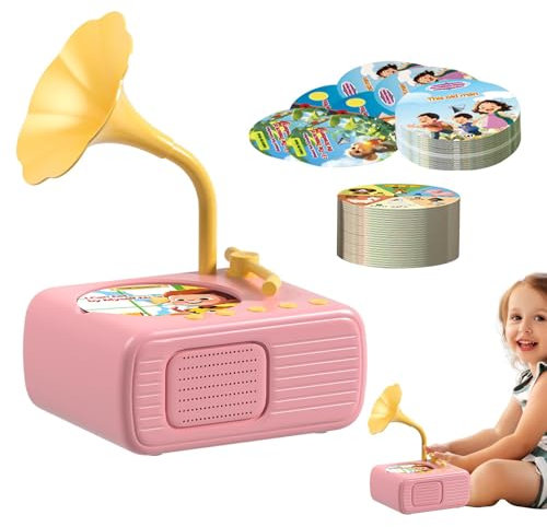 Jouet d'apprentissage Gramophone pour Tout-Petits, Jouet Musical Gramophone pour Tout-Petits - Jouet d'enregistrement de phonographe de Musique pour Tout-Petits,Lecteur d'histoires et de Musique pour