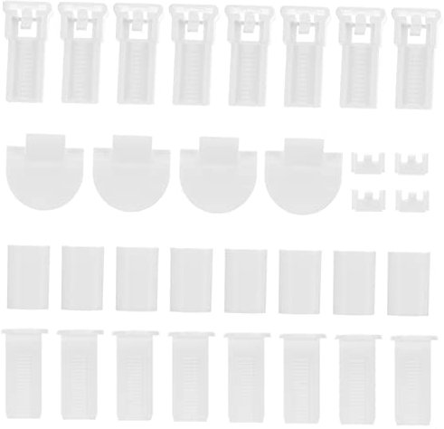 IMIKEYA 32pcs Pleated Blinds Replacement Parts Set 20mm, Plastic Vertical Blind Repair Accessories for Window Curtain Repair Kits