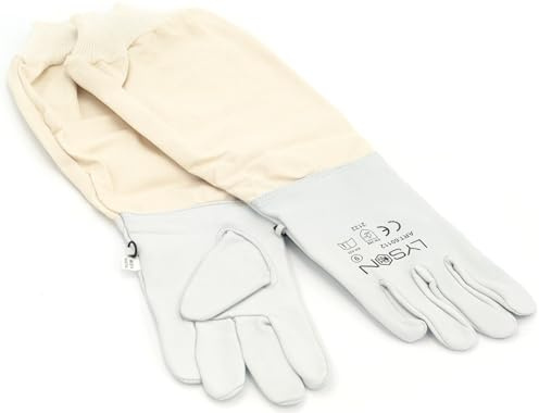 LYSON Imkerhandschuhe Handschuhe Schutzhandschuhe Leder Imkereibedarf Stichfeste für Bienenschutzhandschuhe Bienen Imker Imkerei Zubehör Bienenzuch Gartenhandschuhe Größe XXL