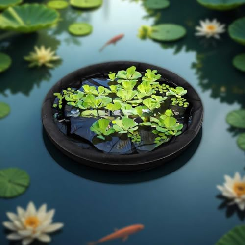 Filet de barrière flottante pour plantes, bassin à poissons pour plantes, île flottante, décoration d'étang pour étang, protège vos plantes flottantes des poissons d'étang