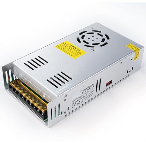 24V netzteil 20A 480W schaltnetzteil Transformator Adapter LED Trafo AC115V/230V auf DC 24 volt netzteil Schaltwandler S-480-24 für LED-Beleuchtung