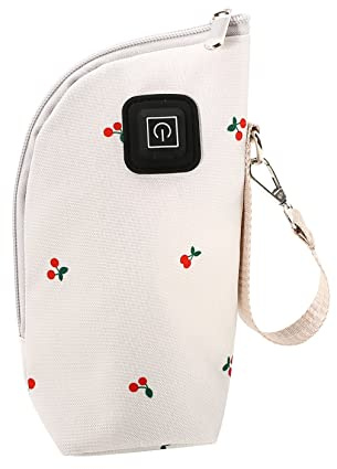 HOOTNEE USB Milk Bottle Warmer Pouch Baby Feeding Thermal Bag with Car Charging Function Portable Milk Heating Cover Suitable for Travel and Nursery Use Random Style