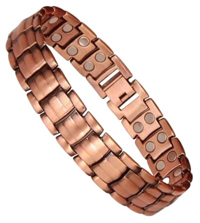 Bsbkoj Pulsera Magnética Para Hombre, Pulsera De Cobre Con Imanes De Fuerza Para Hombre, Accesorio De Joyería Para Deporte Gimnasio Oficina Exteriores Viaje Adultos Mayores