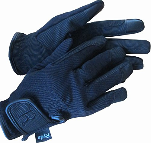 Ryda Ladies Black Waterproof Winter Horse Riding Gloves Thinsulate Lined (Large)