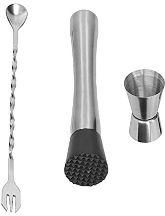 Adfaga Jigger à Cocktail en acier inoxydable, ensemble de cuillères à remuer, accessoire de barman professionnel pour et cafés