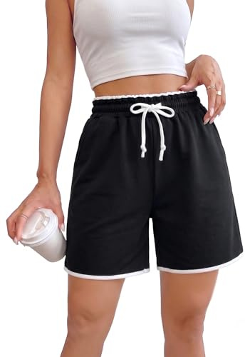 Marvmys Womens Running Shorts Casual Lounge Bottoms | Gym Shorts Ladies Soft Cycling Short High Waist Athletic Sweat Jogging Sport Workout Hiking Fashion with Big Pockets
