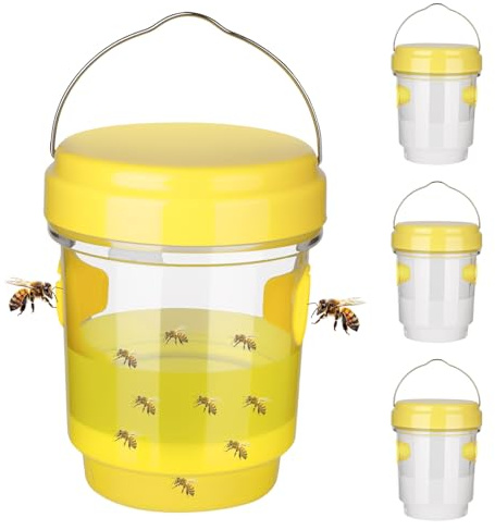 3 Pack Wasp Trap Effective Wasp Nest Killer traps Hanging for Outdoor-Indoor, Reusable Yellow Jacket Traps Killer, Hornet Trap, Bee Catcher Insect Control for Garden Outdoor Courtyard