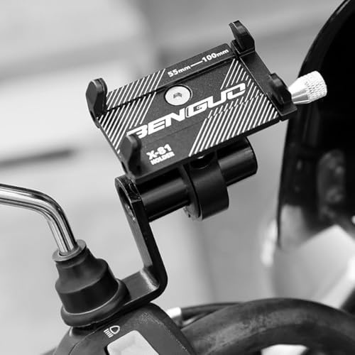Shophubio Motorrad-Spiegel-Halterung, Verlängerung, Halterung für ATV-Rückspiegel, für CNC-gefräste Aluminium-Legierung, Handyhalterklemme, für Fahrradspiegel-Halterung, Schwarz