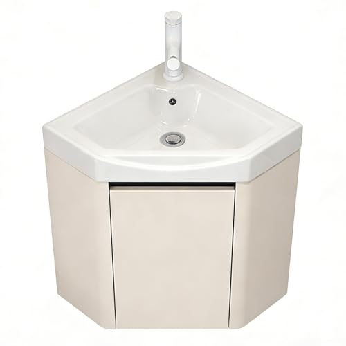 RDEADPNA Mobile da Bagno con Anta，Mobile Bagno sospeso con Lavabo da Appoggio Lavandino Bagno，Mobiletto da Bagno con Rubinetto ，per Bagno, Sala da Pranzo, Cucina(18.8 * 19.6)