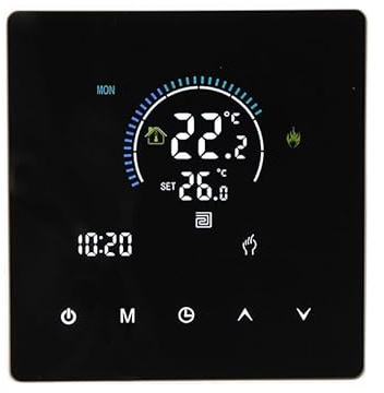 Thermostat électrique de chauffage au sol 25 A 5000 W WiFi Smart Écran tactile pour application Tuya Contrôle de la température à domicile Blanc ou noir