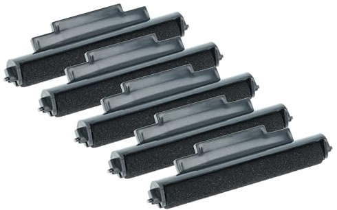 vhbw 5 x färgrulle, färgrulle, svart kompatibel med Ibico 900PD, 910PD, 920PD, 1225, 162-serien, kalkylator, kassaskåp