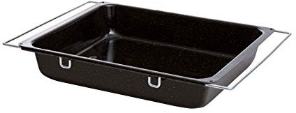 Riess, 0408-022, Backblech Multiflex hoch, CLASSIC - BACKFORMEN, Maße 41-5 x 33 cm, Höhe 7,0 cm, Emaille, schwarz, verstellbar, Induktion