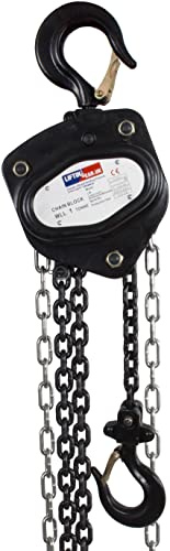 LiftinGear 1 Tonne Chain Block Manual Lifting Tackle Block Hoist Gantry Hand Pulley (3mtr)