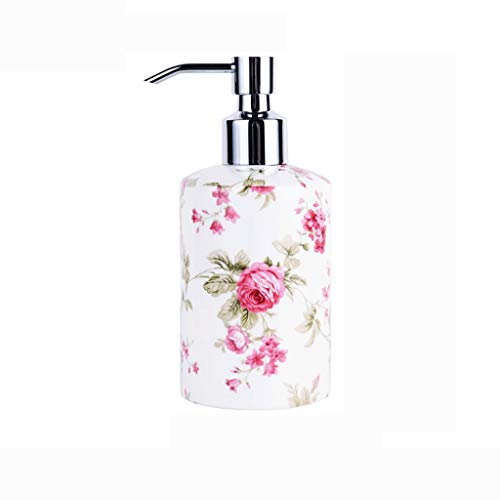 QINGGANGLING999 Distributeur de Savon Bouteille de la Main en céramique Bouteille de Douche de Porcelaine créative Bouteille de Gel de beauté de beauté Salon sous-Bouteille Pompe à Savon