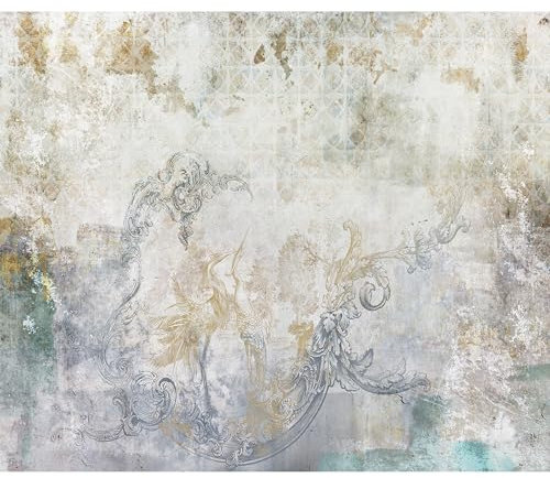 murando Fototapete selbstklebend Ornament 294x210cm Foto Tapete Tapetenfolie Möbelfolie Wandverkleidung Wandtapete Motivtapeten Bildtapete Schlafzimmer 3d Effekt Betonoptik Abstrakt f-A-10096-a-a