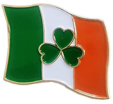 St. Patrick's Day Irische Flagge Kleeblatt 3-blättriges Kleeblatt Anstecknadel Abzeichen Brosche Dekorationen Geschenke Erinnerungsstücke